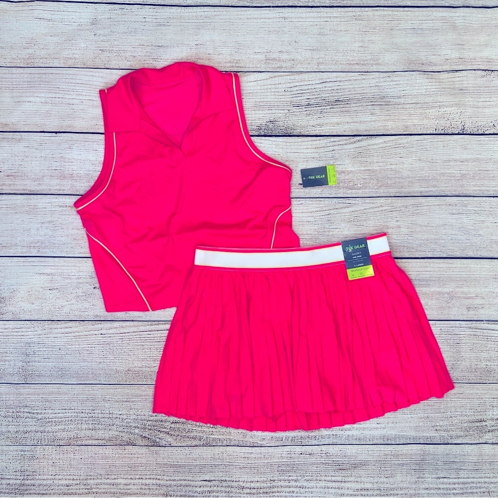 NWT Tek Gear Top and Pleated Skort Set